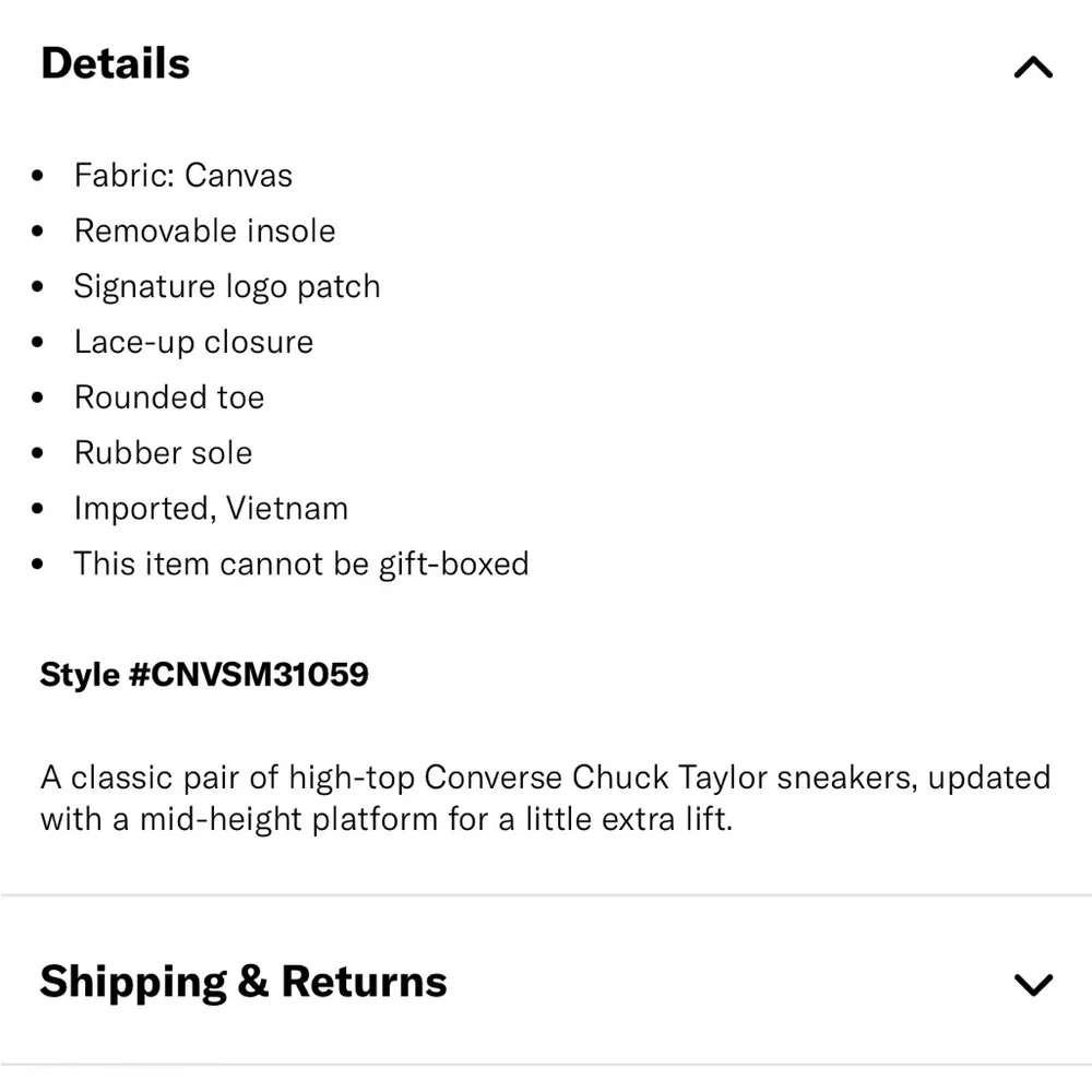 Converse Chuck Taylor All Star Lift High Top Sneakers, Size 6 - Picture 4 of 10